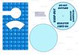 Blue Buttons Galore Spinnin' Door Hanger