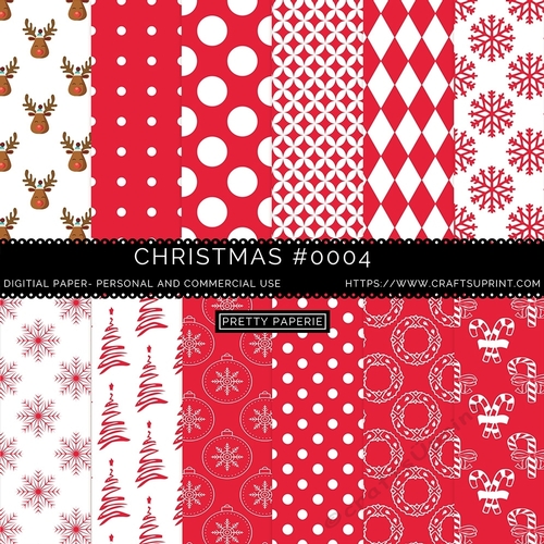 Christmas Seamless Pattern - 12inch x 12inch