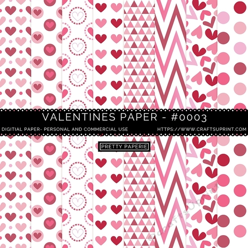 Valentines Digital Seamless Patterns - A4