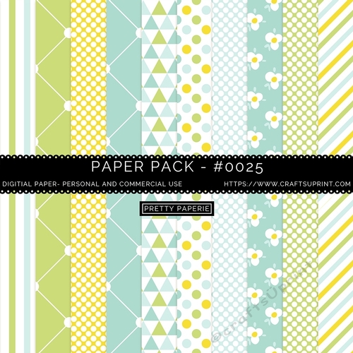 Paper Pack 025 Digital Paper/Backgrounds - A4 - 210mm x 297mm