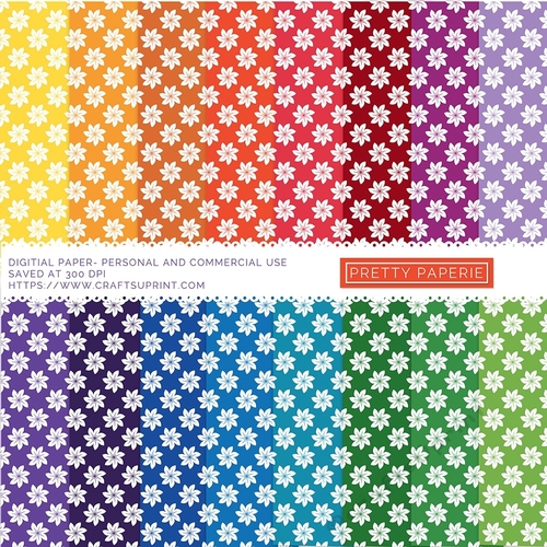 Flower Seamless Pattern - A4 - 210mm x 297mm