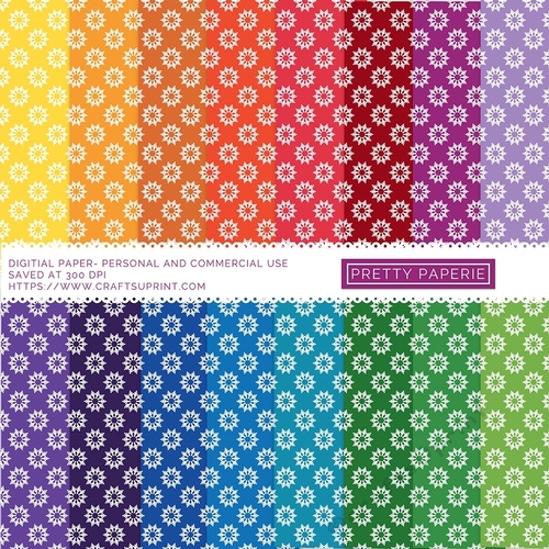 Flower Seamless Pattern - A4 - 210mm x 297mm