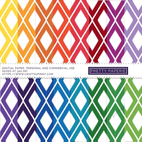 Ikat seamless pattern - A4 - 210mm x 297mm