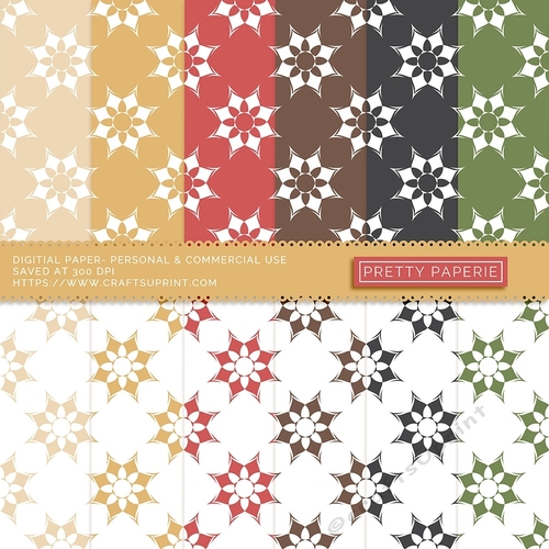 Flower Seamless Pattern - A4 - 210mm x 297mm