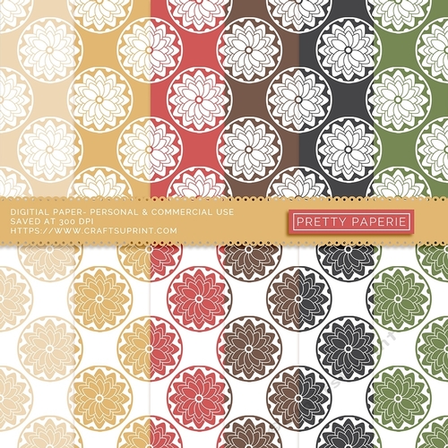 Flower Seamless Pattern - A4 - 210mm x 297mm