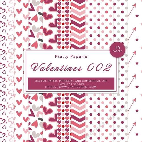 Valentines Digital Seamless Patterns - A4