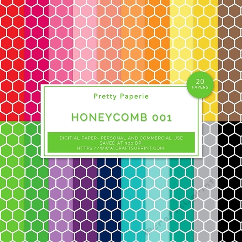 Honeycomb seamless pattern - A4 - 210mm x 297mm