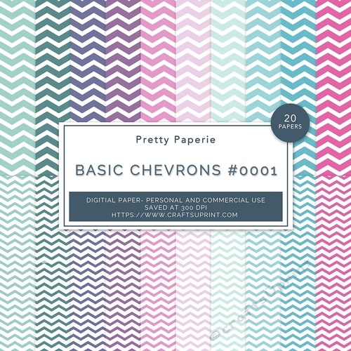Chevron Digital Seamless Patterns - A4 - 210mm x 297mm
