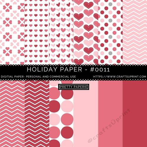Valentines Digital Seamless Patterns - A4