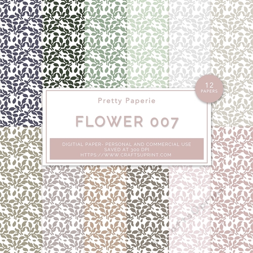 Flower Seamless Pattern - A4 - 210mm x 297mm