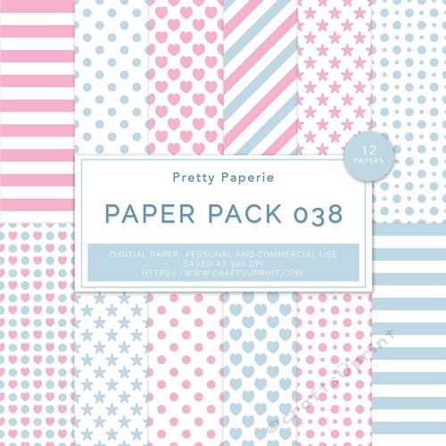 Paper Pack 038 Digital Paper/Backgrounds - Flower Pastel Papers, seamless pattern - A4