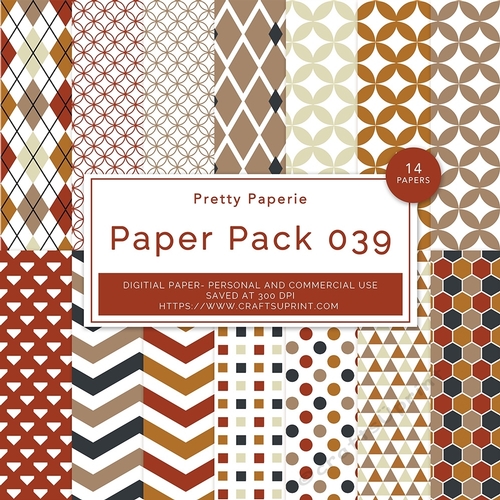 Paper Pack 039 Digital Paper/Backgrounds - Autumn Colour Papers, seamless pattern - A4 - 210mm x 297mm