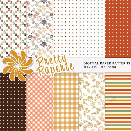 Autumn Seamless Patterns - A4 - 210mm x 297mm