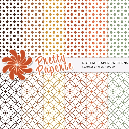 Autumn Seamless Patterns - A4 - 210mm x 297mm