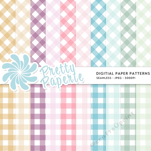 Gingham Seamless Pattern - A4 - 210mm x 297mm