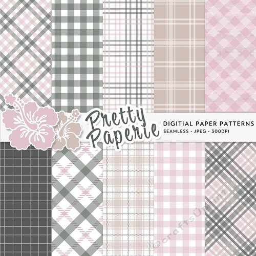 Plaid Seamless Patterns - A4 - 210mm x 297mm