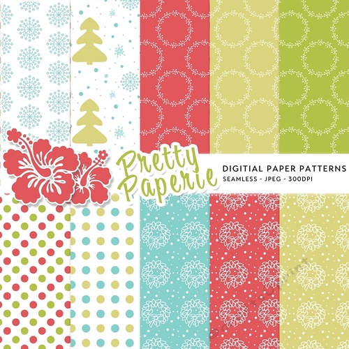 Christmas Seamless Patterns - 12inch x 12 inch