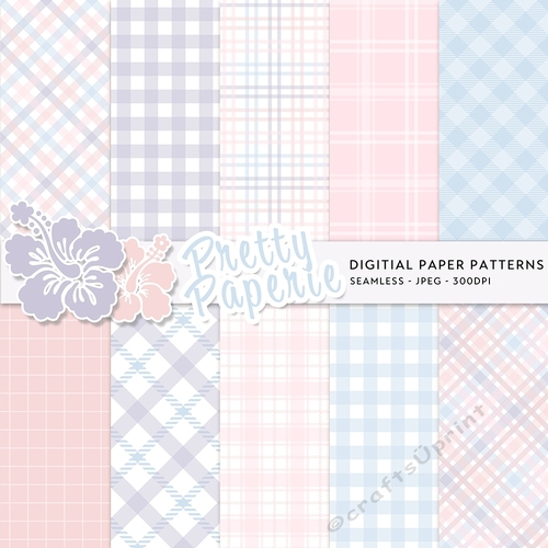 Plaid Seamless Patterns - 12inch x 12inch