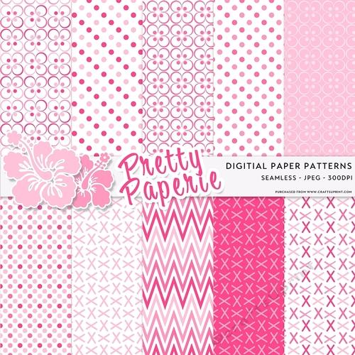 Valentines Digital Seamless Patterns - A4