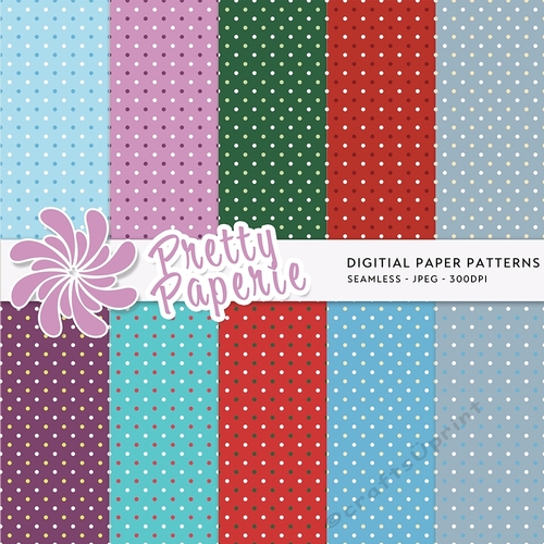 Polka Dot Seamless Pattern - A4 - 210mm x 297mm