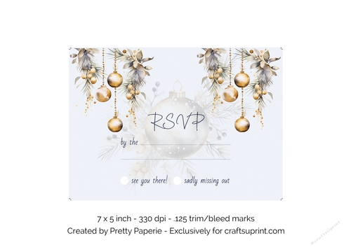 RSVP Christmas Card - Can be Personalised
