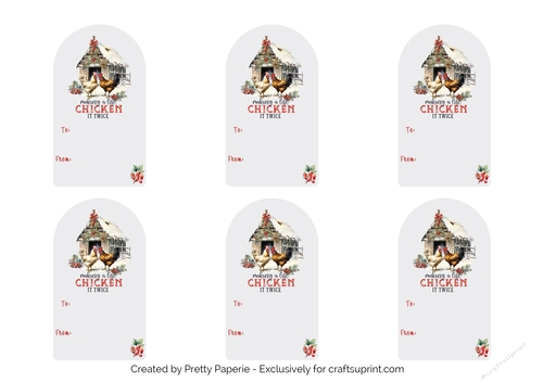 Gift Tags - Christmas x 6