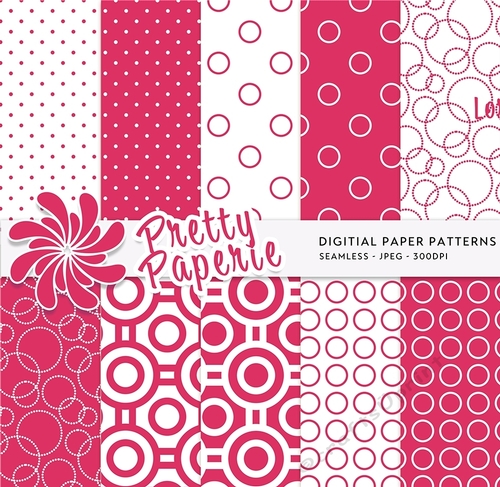 Polka Dot Seamless Patterns - 12inch x 12inch