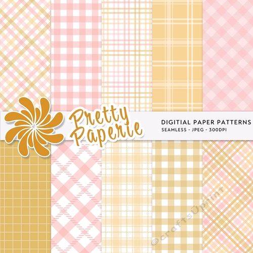 Plaid Seamless Patterns - A4 - 210mm x 297mm