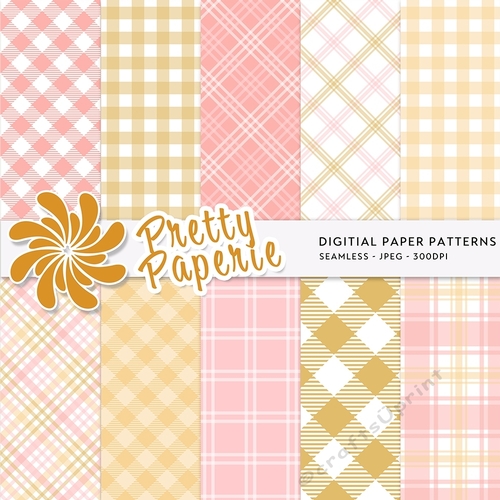 Plaid Seamless Patterns - A4 - 210mm x 297mm