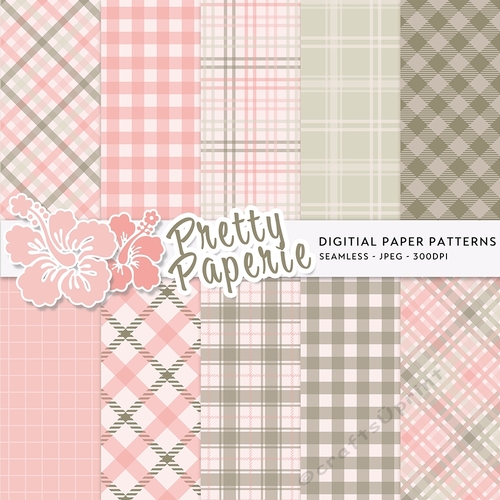 Plaid Seamless Patterns - A4 - 210mm x 297mm