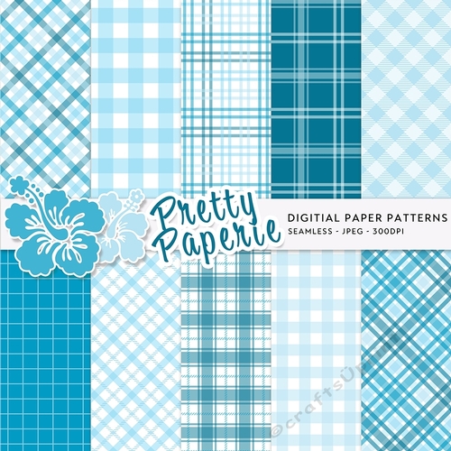 Plaid Seamless Patterns - A4 - 210mm x 297mm