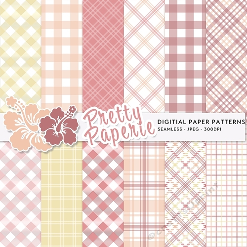 Plaid Seamless Patterns - A4 - 210mm x 297mm