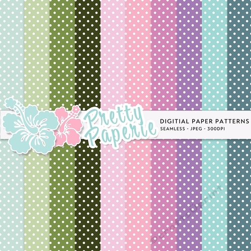 Polka Dot Seamless Patterns - A4 - 210mm x 297mm