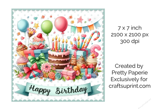 Card Topper - Birthday