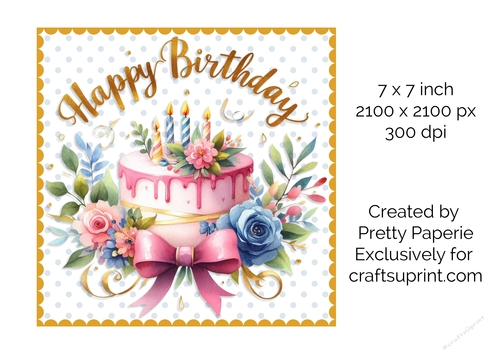 Card Topper - Birthday
