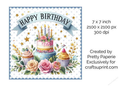 Card Topper - Birthday