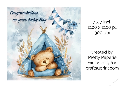 Card Topper - New Baby Boy