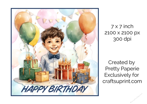 Card Topper - Birthday Boy