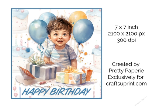 Card Topper - Birthday Boy