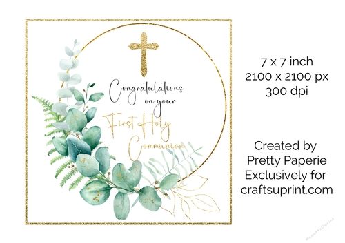 Card Topper - Holy Communion