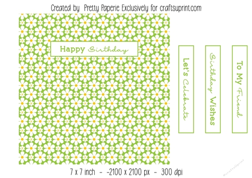 Card Topper - Female Floral Birthday Card