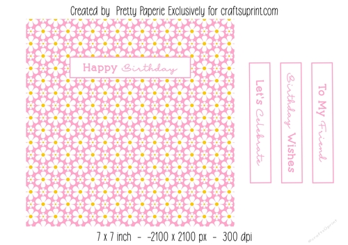 Card Topper - Female Floral Birthday Card