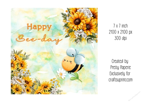 Card Topper - Female Floral Birthday Card