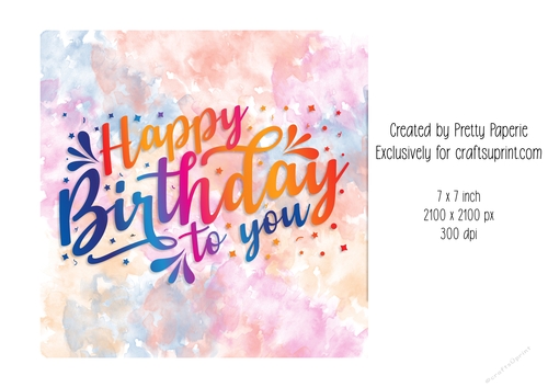 Card Topper - Happy Birthday To You