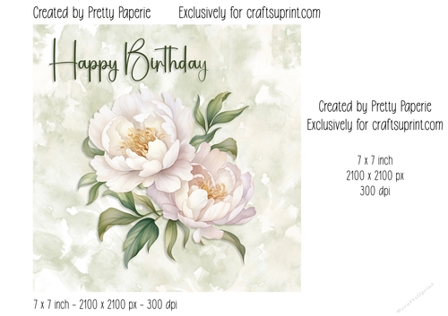 Card Topper - Female Floral Birthday Card