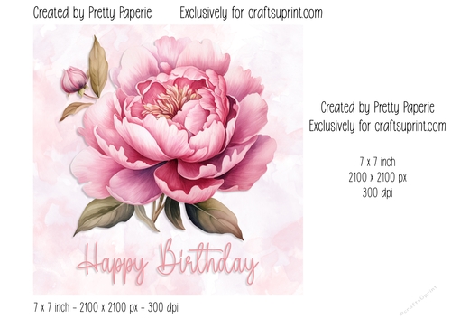 Card Topper - Female Floral Birthday Card