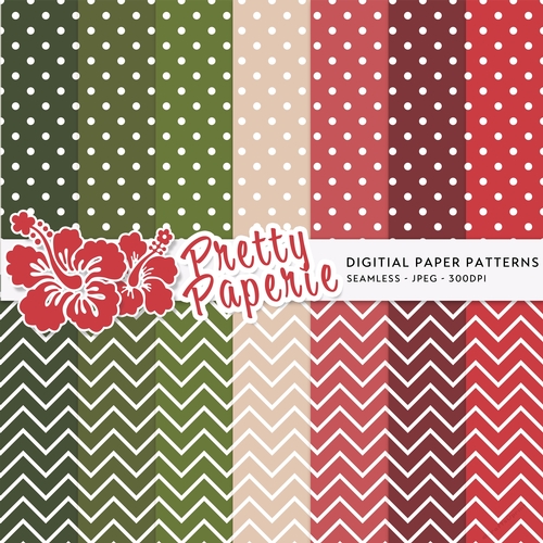 Christmas Seamless Patterns - A4 - 210mm x 297mm