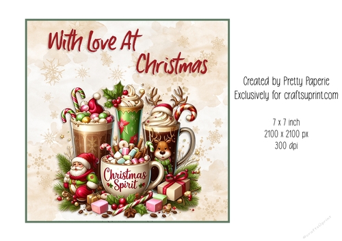 Card Topper - Christmas Hot Chocolate Card