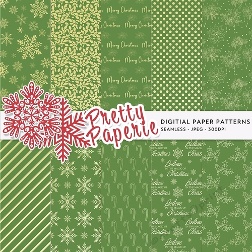 Christmas Seamless Patterns - A4 - 210mm x 297mm