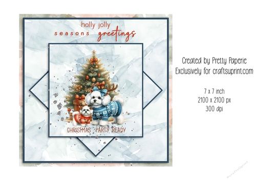 Card Topper - Christmas Dog Card